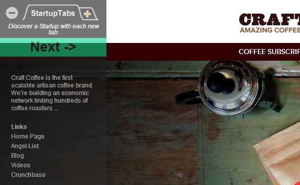 startup tabs