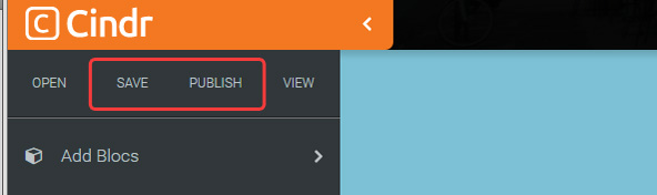 「SAVE」したあとに「PUBLISH」することで、外部に公開されたサイトが更新されます。